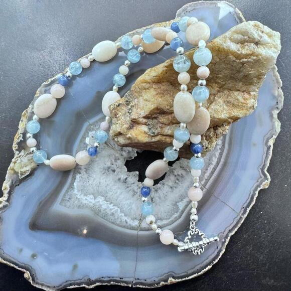 Carolyn Pollack Sterling Silver Beach Tone Multi Gemstone 23" Necklace For Women - Picture 4 of 10